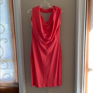 Max Mara cowl neck open back dress